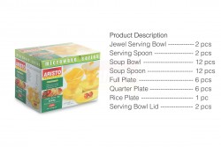 JEWEL DINNER SET (SQUARE)