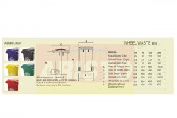 WHEEL WASTE BINS 65, 90, 120, 240 LTR